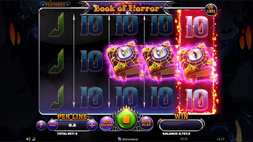 Book of Horror slot screen 3