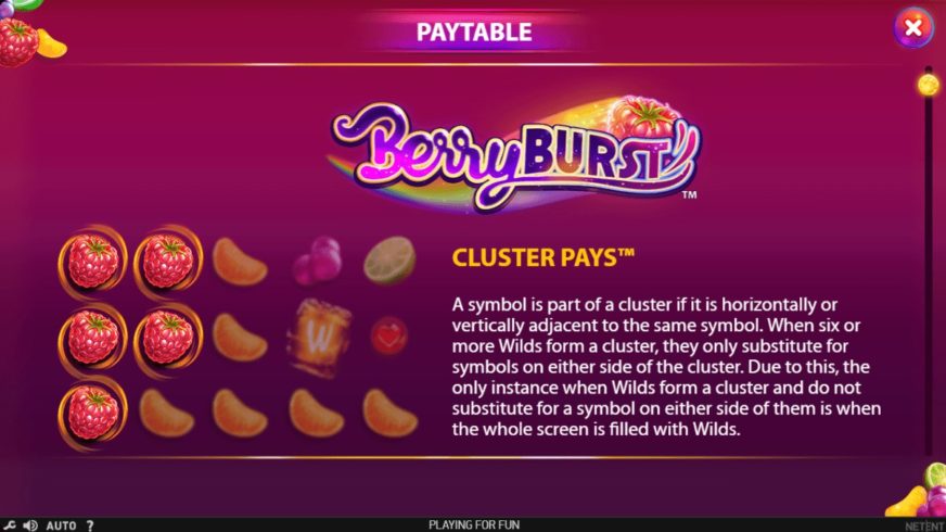 Berryburst slot screen 5