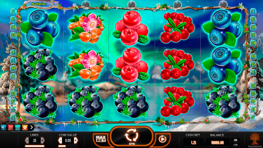 Winterberries slot screen 4