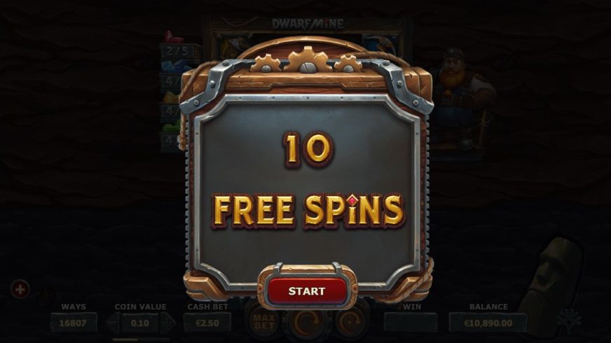 Dwarf Mine slot screen 4