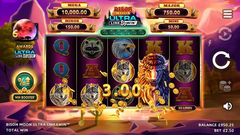 Bison Moon Ultra Link & Win slot screen 2