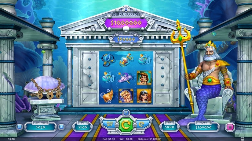 Triton’s Secret slot screen 1