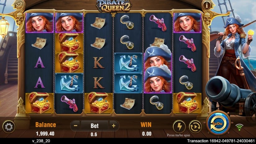 Pirate Queen 2 slot screen 1