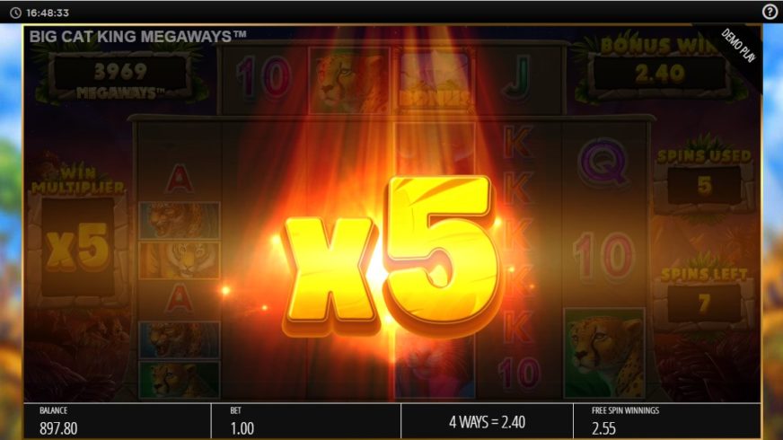 Big Cat King Megaways slot screen 4