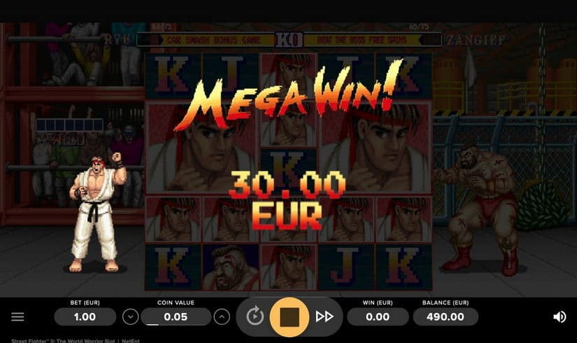 Street Fighter II: The World Warrior slot screen 3