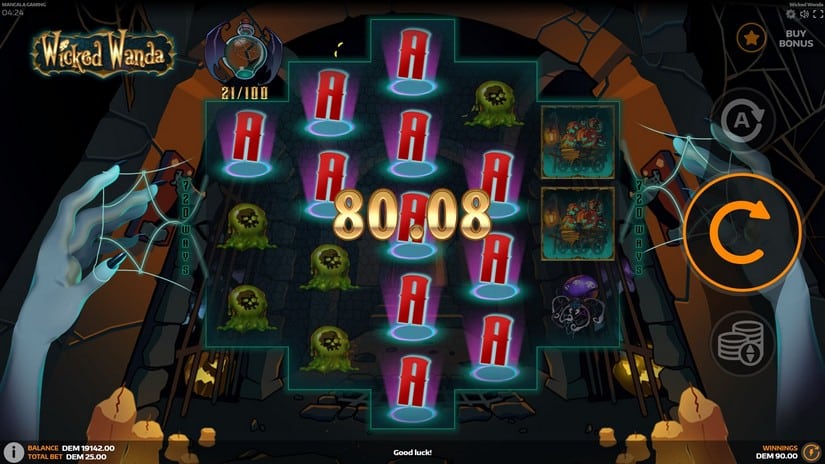 Wicked Wanda slot screen 3