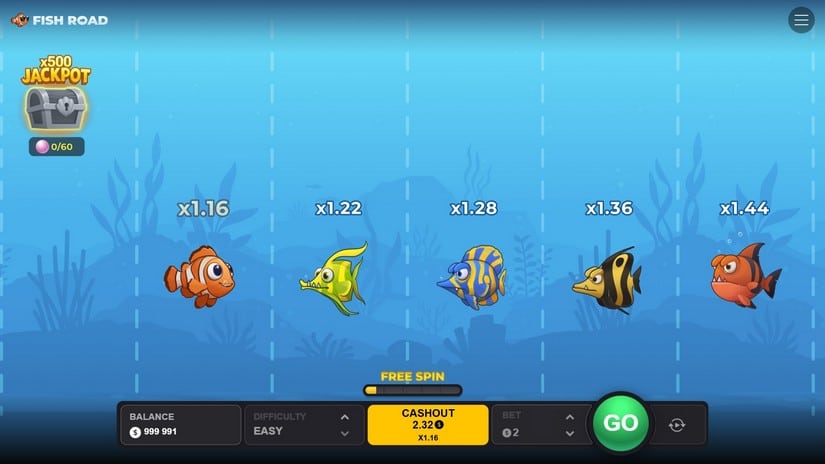 Fish Road slot screen 1
