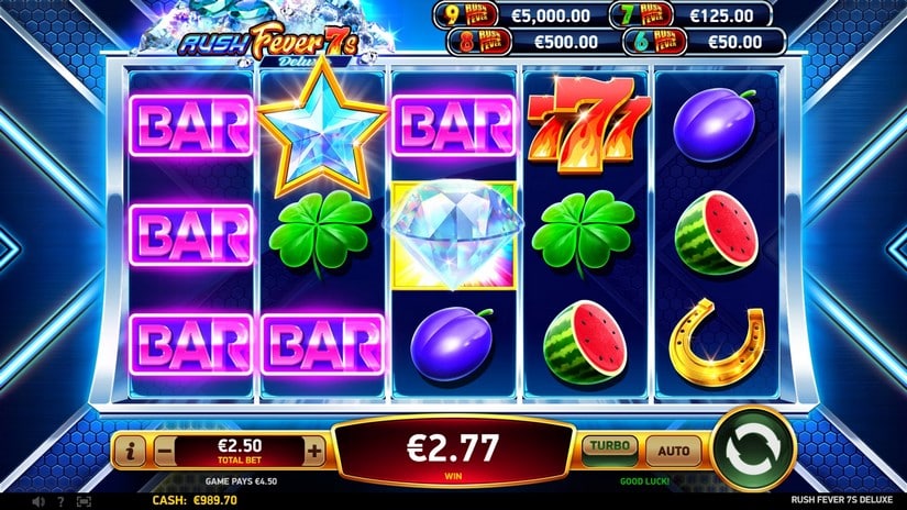 Rush Fever 7s Deluxe slot screen 3