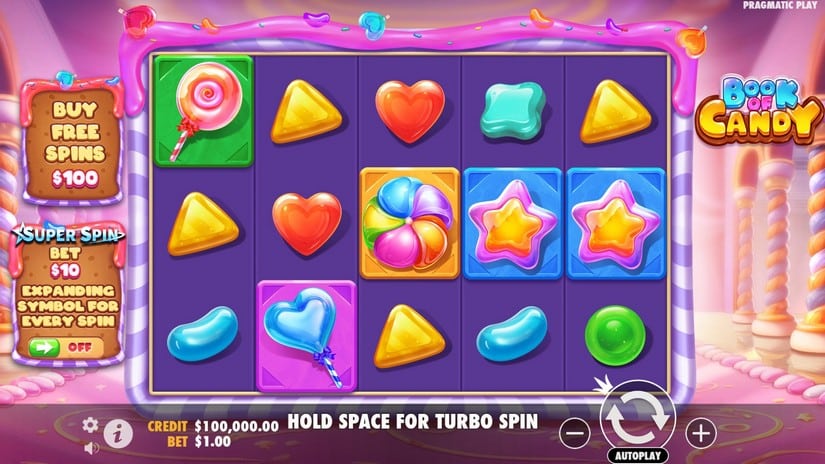 Book of Candy slot screen 2