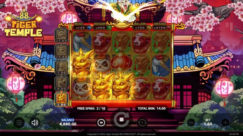 Tiger Temple 88 slot screen 4