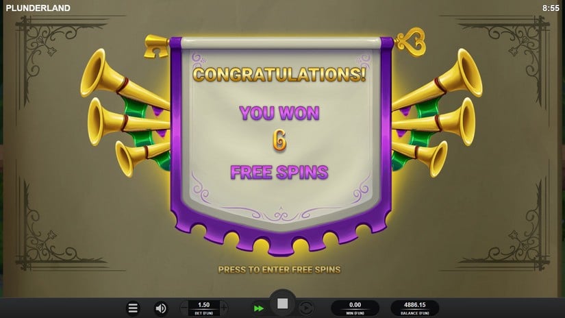 Plunderland slot screen 4