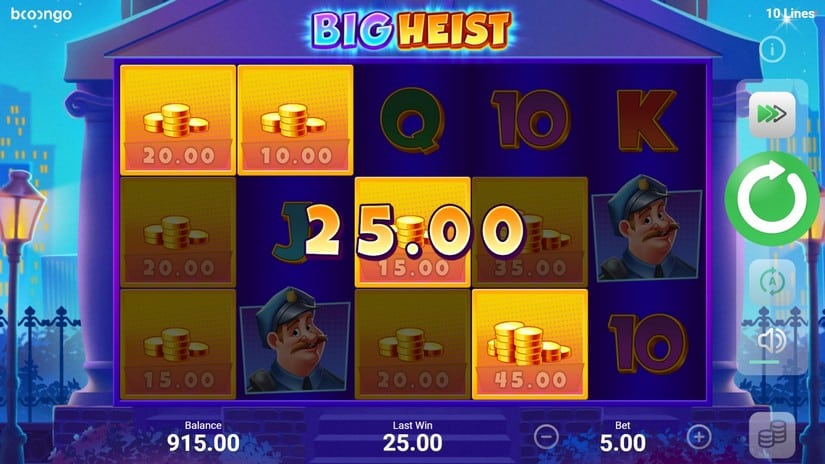 Big Heist slot screen 2