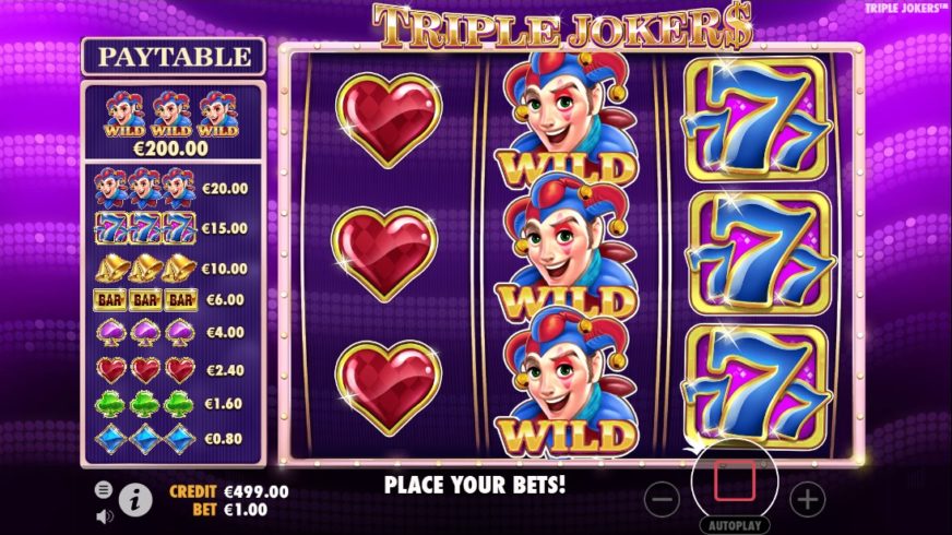 Triple Jokers slot screen 2