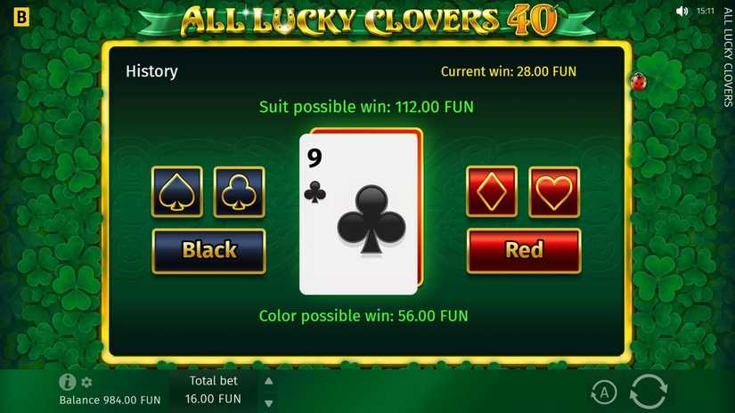 All Lucky Clover 40 slot screen 3