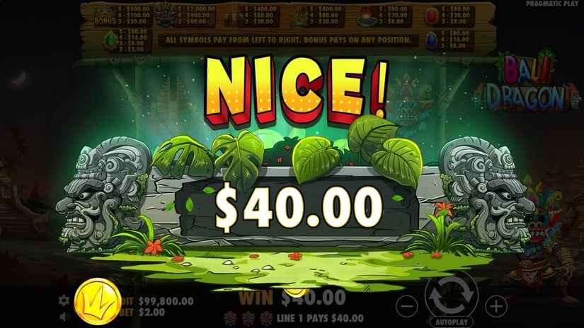 Bali Dragon slot screen 3