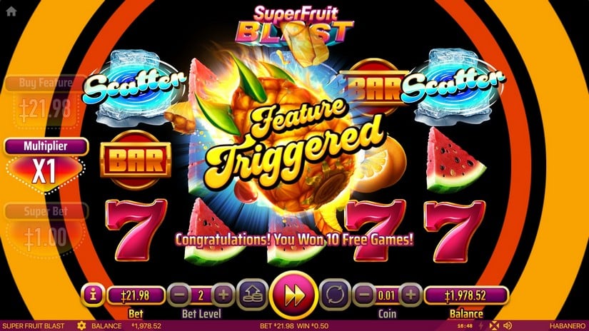 Super Fruit Blast slot screen 3