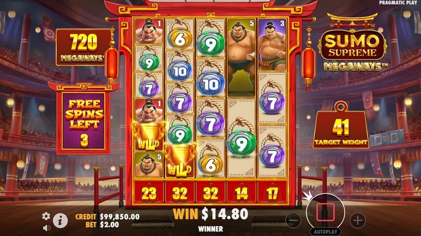 Sumo Supreme Megaways slot screen 5