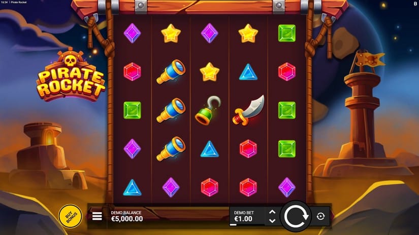 Pirate Rocket slot screen 1