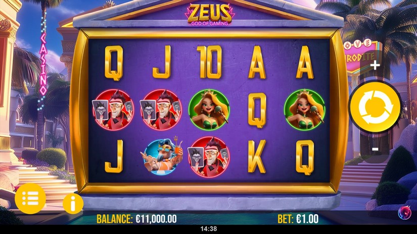 Zeus God of Gaming slot screen 1