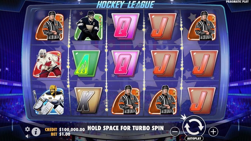Hockey League slot screen 1