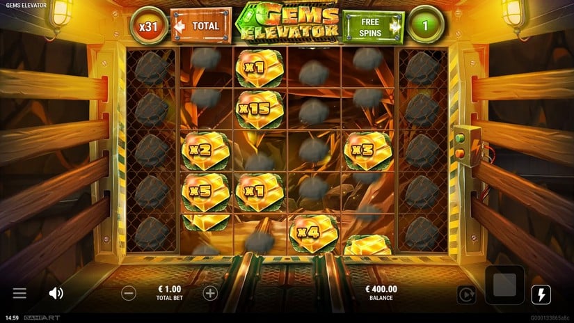 Gems Elevator slot screen 4