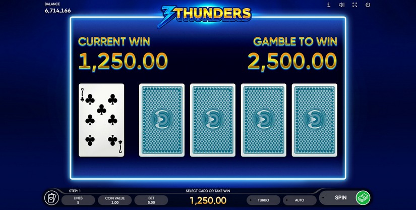 3 Thunders slot screen 2