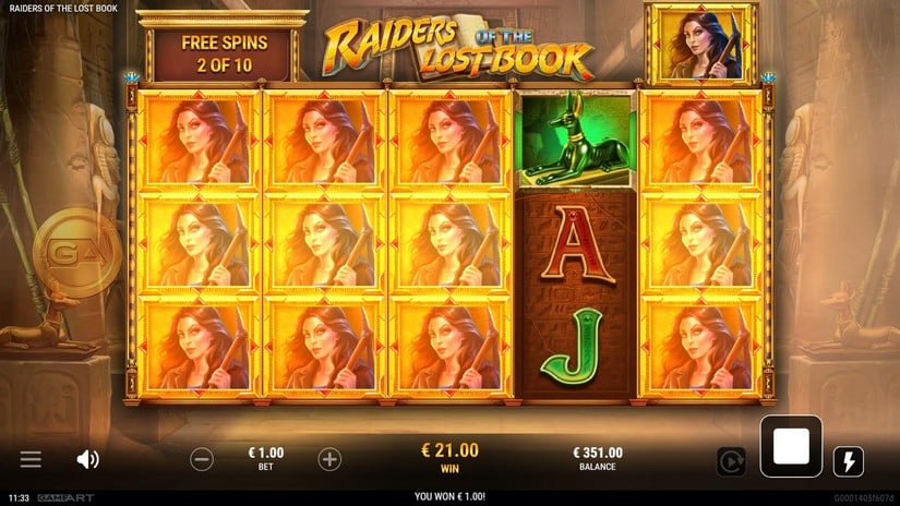 Raiders of the Lost Book slot screen 7