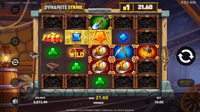 Dynamite Strike slot screen 2