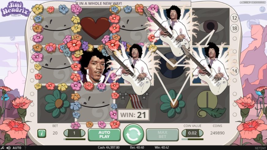 Jimi Hendrix slot screen 2