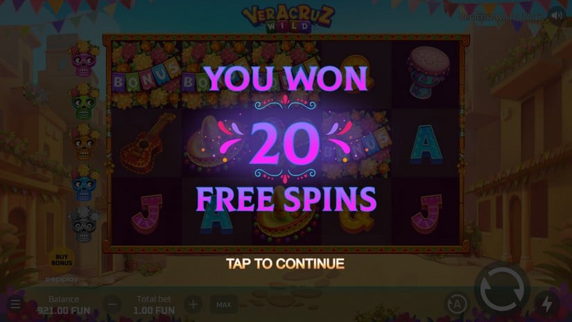 Veracruz Wild slot screen 3