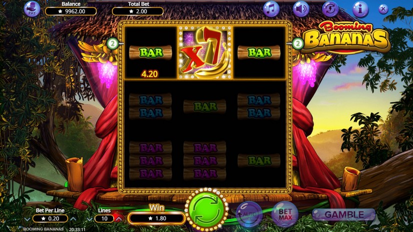 Booming Bananas slot screen 2