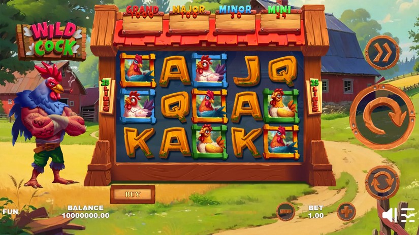 Wild Cock slot screen 1