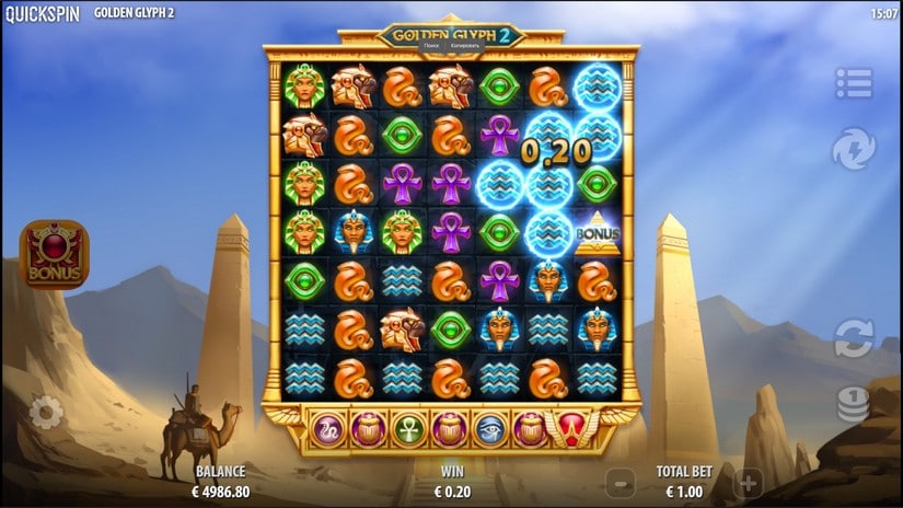 Golden Glyph 2 slot screen 2