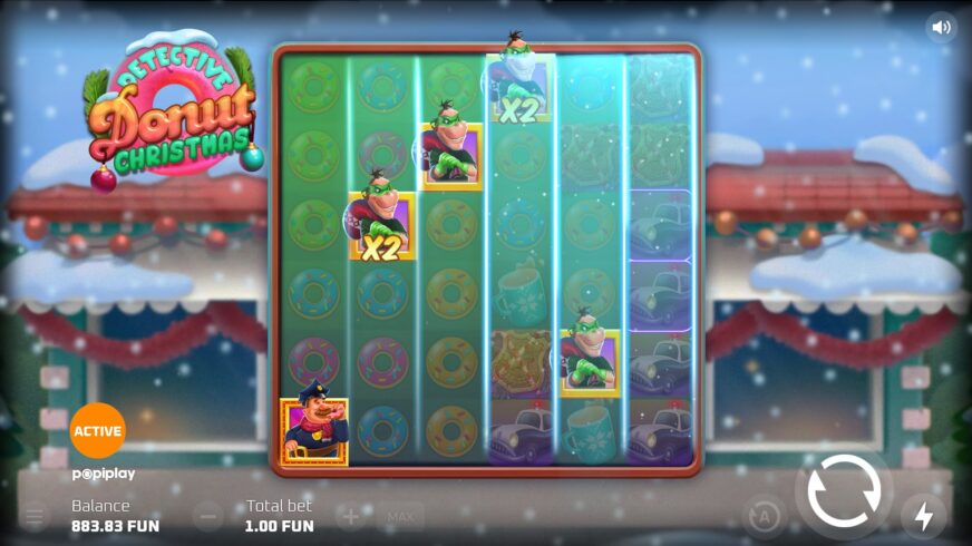 Detective Donut Christmas slot screen 2