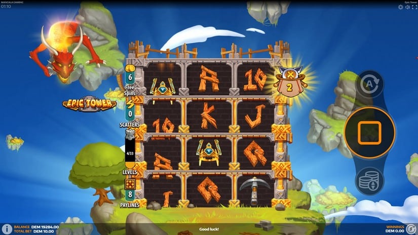 Epic Tower slot screen 4