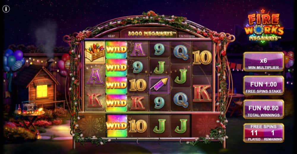 Fireworks Megaways Firework Wild feature