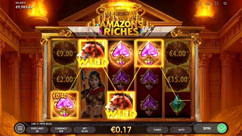 Amazons Riches slot screen 2