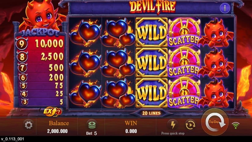 Devil Fire slot screen 1
