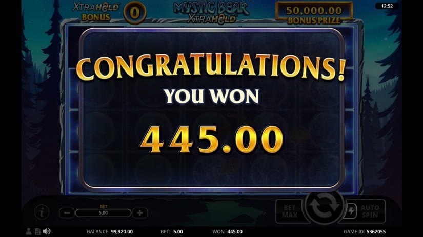 Mystic Bear XtraHold slot screen 5