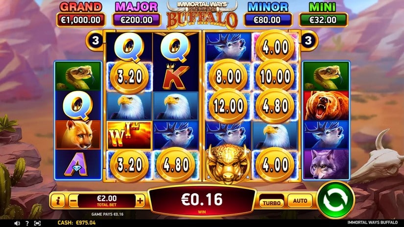 Immortal Ways Buffalo slot screen 3