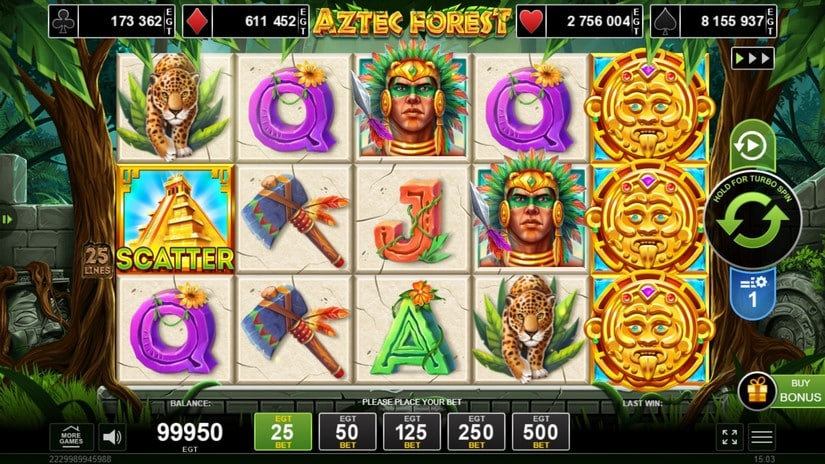 Aztec Forest slot screen 1