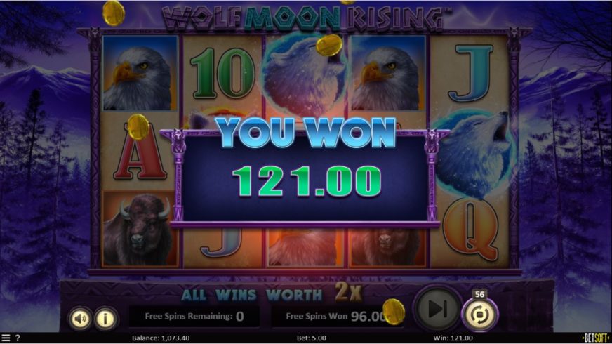 Wolf Moon Rising slot screen 7