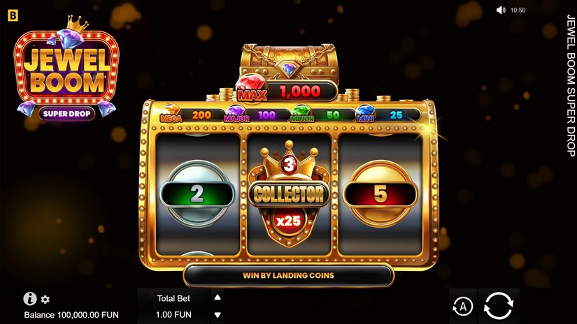 Jewel Boom Super Drop slot screen 1