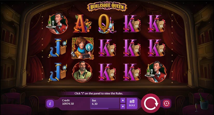 Burlesque Queen slot screen 1