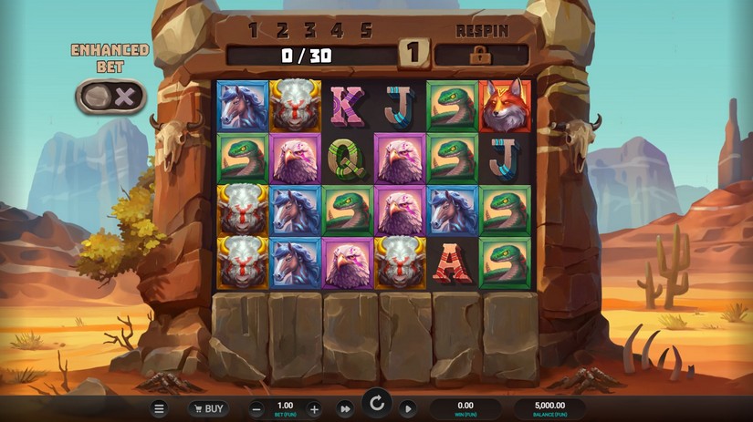 Celestial Buffalo slot screen 1