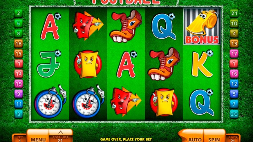 Football slot screen 2