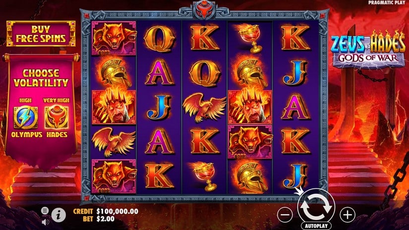 Zeus vs Hades – Gods of War slot screen 1