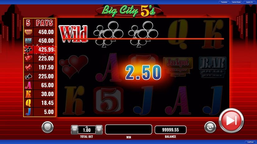 Big City 5’s slot screen 3