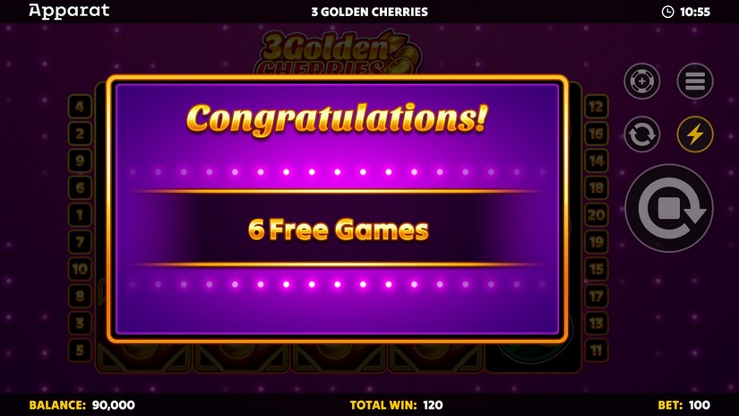 3 Golden Cherries slot screen 3