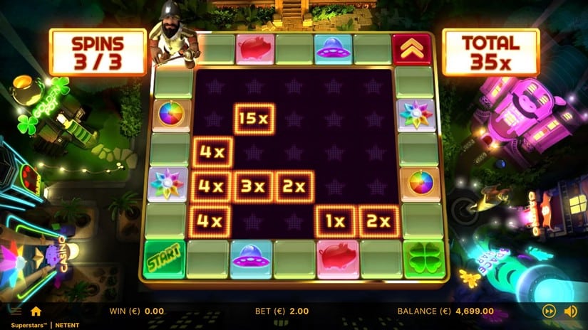 Superstars slot screen 7